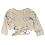 Free People  FP Beach Women’s Size XS Tan Nude Tie Front Open Back Shirt Top Photo 2