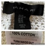 Tahari  Sweater Crewneck Open Knit White Long Sleeve XS Preppy Classic Casual Photo 13