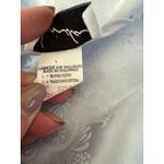 Vintage Linda Light Blue Floral Jacquard Button Front Long Sleeve Nightgown L Size L Photo 4