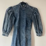 Ganni denim puff sleeve dress Photo 5