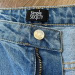 Simple Society high rise straight leg distressed denim jeans women’s size 13/31 Photo 1