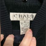 Chaus Petite Black Bomber Corduroy Zip Up Jacket Size 12 Photo 1