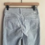 Mother The Mid Rise Dazzler Ankle Fray Hopscotch Stone Blue Corduroy Size 25 Photo 6