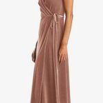 After Six  Velvet Maxi Wrap Dress In Tawny Rose 1536 Sleeveless Photo 2