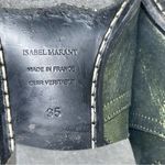 Isabel Marant $690  Green Metallic Dicker Western Ankle Booties Boots Size 35 Photo 6