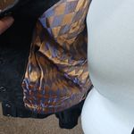 G 3 vintage floral leather bomber jacket size medium # 238 Purple Photo 9