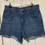 Aeropostale Blue Jean Mom Shorts Frayed Hem Size 14 Photo 0