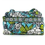 Vera Bradley Whitney Purse, Island Blooms, Green/Blue/Black/White Photo 0