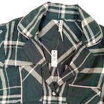 Soma Flannel Long Sleeve Notch Collar Button Up Pajama Top Womens XS‎ Aspen New Green Photo 1