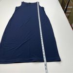 Eileen Fisher Eileen Fisher Petite Womens Petite Small PS SP Sleeveless Navy Blue Dress Photo 4
