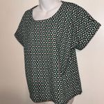 MELLODAY Black, White & Green Geometric Women’s Casual Top Medium Photo 8