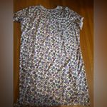 Vermont Country Store Purple Flower and Iris Nightgown with Lace Trim, Size 3X Photo 4