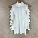 CeCe  Bowtie Cutout Sleeve Sweater NWT XS Photo 2