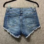 KanCan Denim Shorts Juniors Size 9/28‎ Blue Wash Frayed Hem High Waisted Photo 5