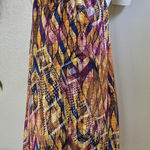 Tyche  USA Multicolor Abstract Print Halter Neck Dress Women’s Size L Photo 0