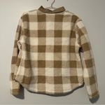 Columbia Women's West Bend Shirt Jacket Shacket Button Sherpa Fleece Plaid M Tan Photo 3