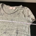St. Tropez  West Gray Linen Bird T-Shirt XS Photo 5