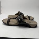 TAOS Sandals Women's 10 Pewter Genie BOHO Studded Beaded Metallic Comfort Luxury Photo 4