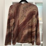 Laura Ashley Vintage  Earthy Toned Golden Ombre Button-Up Cardigan Sweater Size M Photo 3