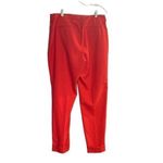 Rafaella  Women’s Red Cuffed Pants Size 10 Inseam 27.5‎ Photo 1