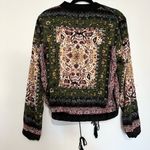 Sans Souci  Floral Print Bohemian Gauze Bomber Jacket Size small Photo 5