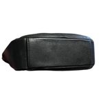 Fossil Vintage Black Leather Slouch Saddle Crossbody Bag with Key Zipper Pull Photo 3