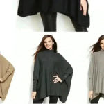 Alfani Women's Turtleneck Oversized Poncho Sweater Dark Grey Coal Size M Photo 2