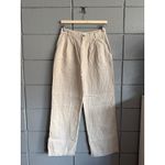 Reformation Women's Alex Linen Mid Rise Cropped Pants in Oatmeal sz 6 Minimalist Photo 2