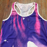 Nike Women's Purple, Pink, White Tie-Dye Racerback Tank Top Slim Fit M Photo 1