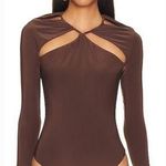 Lovers + Friends  Delilah Bodysuit in Espresso Brown XS Photo 0