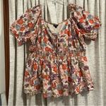 Torrid Georgette Eyelet Smocked Waist Puff Sleeve Top - 2X Photo 0