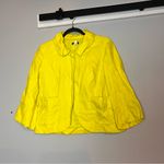 J.Crew 60s Vintage Style Jacket Chartreuse Lime Green Yellow Linen Size 8 Flaw Photo 2