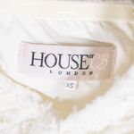 House Of CB Sorelle Woven Tweed Textured Off The Shoulder Crop Top White XS Photo 1