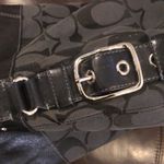 Coach  Oversized Black Charcoal Jacquard Signature C Top Zipper Hobo Shoulder Bag Photo 6