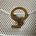 Sandro  White Gold Leather Perforated Peoria Crossbody Photo 1