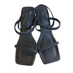 ALDO Y2K‎ VTG.  BLACK STRAPPY SQUARE TOE HEELS SANDALS SZ. 6 1/2. Photo 2