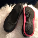 Crocs  Crosslight Syler Sling back flats! Black & Pink Photo 0