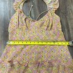 Kiss the Sky Off Shoulder Floral Mini Dress Size Large Cottagecore Garden Party Pink Photo 6