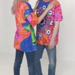 Desigual Luca Floral Mandala Unisex Orange Pink Purple Blue T-Shirt NWT- Size U Photo 2