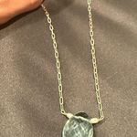 Elegant Stearling Silver and Blue Topaz with Mother of pearl Pendant Necklace Photo 4
