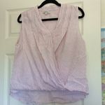 The Loft  outlet stripped pleated wrap tank size large Photo 4