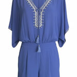 White House | Black Market Blue Jumpsuit with Silver Accents Photo 0