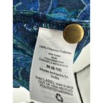 Time And Tru  Knee Dress Women Medium Blue Green Paisley Boho Peasant Ruffle Photo 6