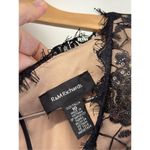 R&M Richards Gown Size 10 Black Beige Lace 3/4 Sleeve Maxi Front Slit Sequined Photo 5