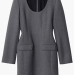 & Other Stories & Other Stories Heather Grey Structured Wool Blazer Mini Dress Size 10 Large Photo 1
