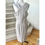 AQ/AQ  Oyster Veronika Grey Cowl Neck Sleeveless Sheath Dress Photo 4