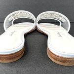 Salvatore Ferragamo Rhodes Pvc Gancini Logo White Leather Flat Sandals Size US 5 Photo 5