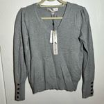 Catherine Malandrino  Heather Gray V-neck Sweater Photo 0