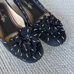 Vintage Ramon Tenza Black White Suede Leather Floral Ballet Flat Dress Shoes 6 Photo 3