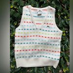 Lacoste Multi Colored Spot Patterned Cream Vest Size Small (UK 38) Photo 0